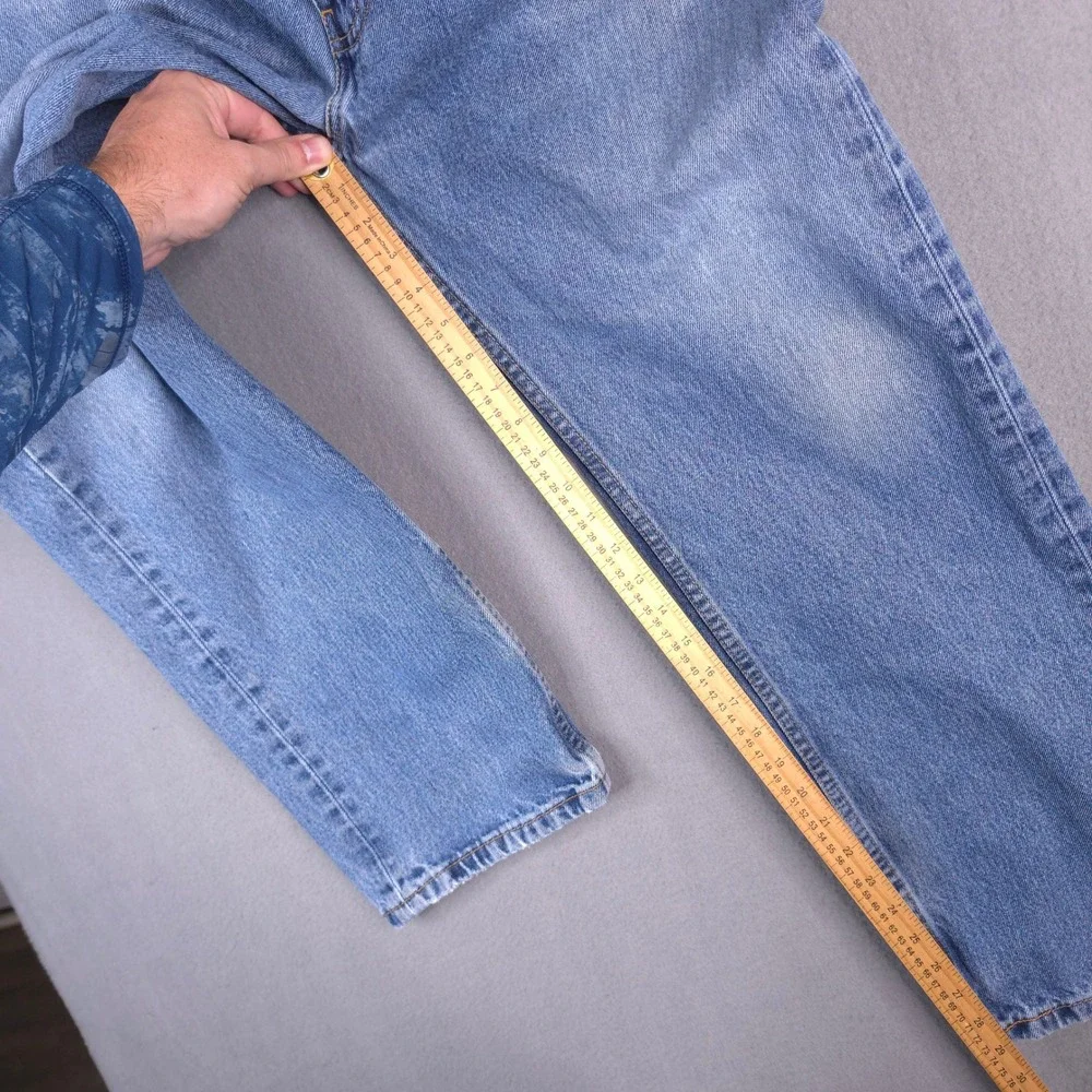 Levi's 505 Regular Fit Jeans Blue Denim 40x30 Straight Leg Workwear Casual